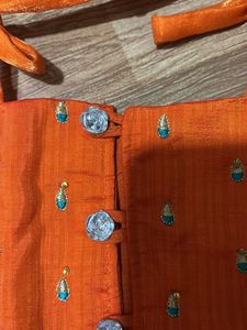 Bandhej Draped Skirt With Top
