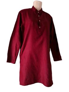 Maroon Cotton Kurta