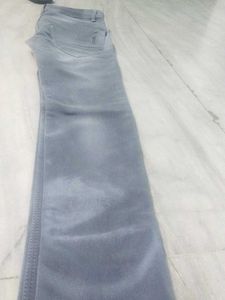 Gray Denim Pants