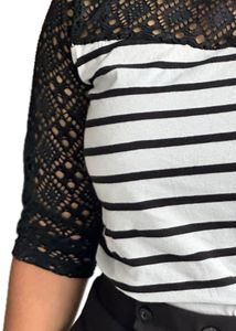 Black And White Stripe Top