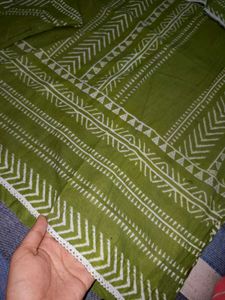 Green Printed Kurta Set