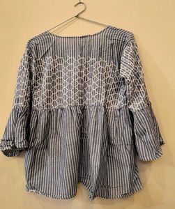 Striped Bell Sleeve Top