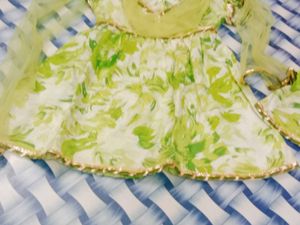 Cute Green Floral Dress Set