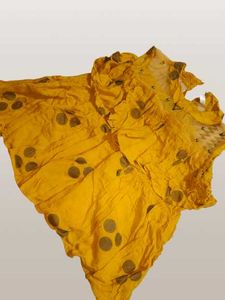 Mustard yellow Cut Sleeves Top