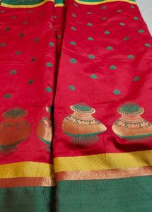 Red &amp; Green Saree