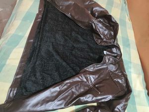 Brown Faux Leather Jacket