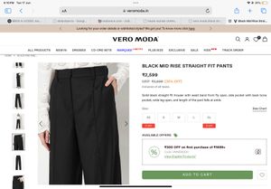 Vero Moda Straight Fit Trouser🕋