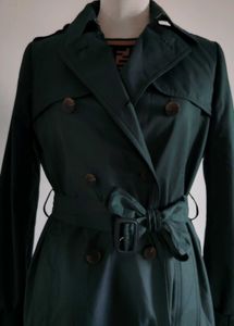Elegant Green Trench Coat
