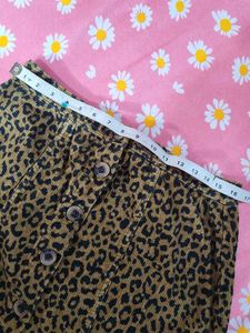 Leopard Print Mini Skirt