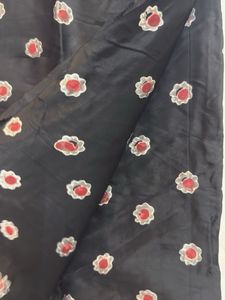 2.5 Mtr Block Print Satin Fabric
