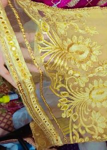 New Elegant Pink  Gharara &amp; Gold Indian Outfit