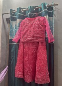 Pink Embroidered Lehenga Choli Set