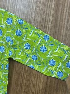 Green Floral Kurta