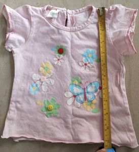 Skirt Attached Lower With T Shirt For Baby Girl