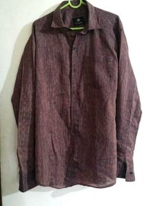 Brown Cotton Formal Shirt For Men