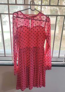 Tokyo Talkies Polka Dot A Line Dress