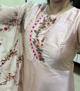 Pink Embroidered Anarkali Suit