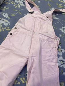Pink Denim Overalls
