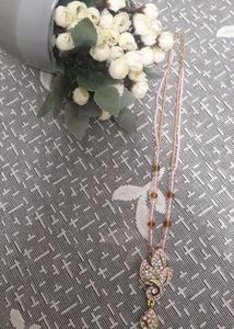 Pink And Golden Necklace