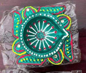 Navratri Nd Diwali Special Clay Diyas (Set of 3)