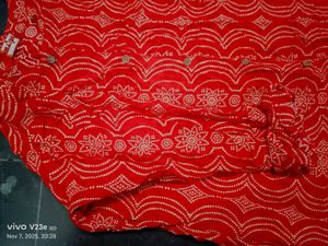 Red Printed Kurta