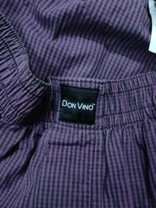 Men&#39;s Purple Striped Shorts