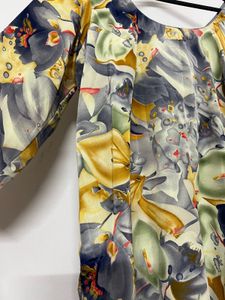 Floral Print Midi Kurta Salwar Dupatta Set