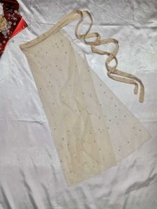 Beige Embellished Beach Wear Wrap Around Skirt 🤍