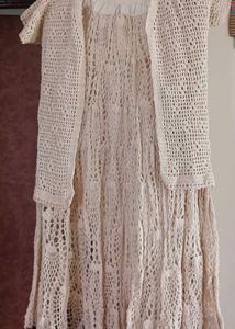 Vintage Crochet Maxi Skirt with Jacket