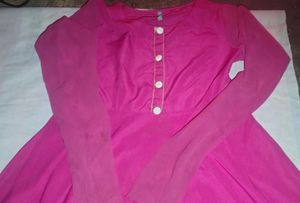 Elegant Pink Ethnic Skirt