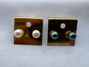 Real Pearl Stud Earrings (Combo)