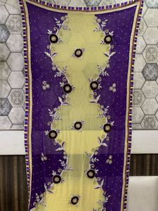 Yellow &amp; Purple Saree