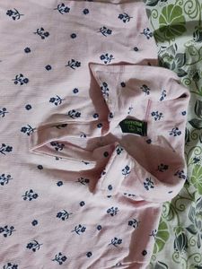 Pink Floral Collared Crop Top