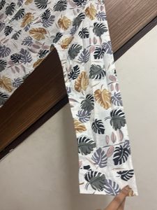 Leaf Print Button-Down Shirt