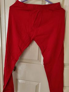Red Colour, Ankle Length Leggings