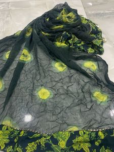Green Printed Dupatta