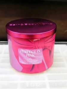 Bath &amp; Body Works Perfect In Pink 3-wick Candle