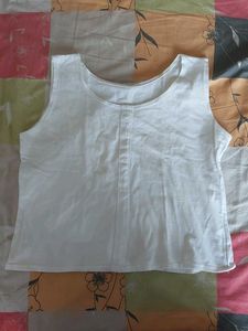 White Sleeveless Top
