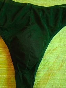 Men Sheer Black Thong