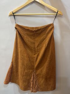 Light Brown pleated short skirt