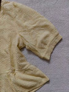 Cute Yellow Pemplum Top