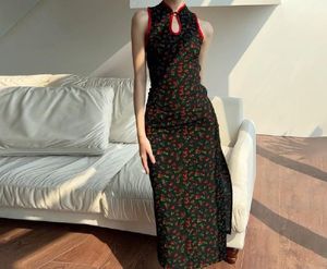 Black Floral Chinese Dress Newme