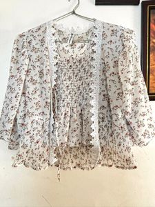 Floral Crop Top Set
