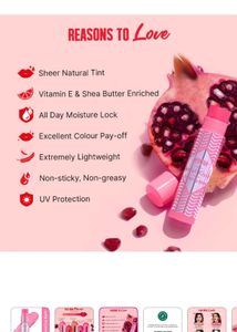 Nykaa strawberry &amp;pomegranate lip balm