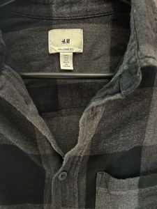 Classic Black &amp; Gray Checkered Flannel Shirt – H&amp;M