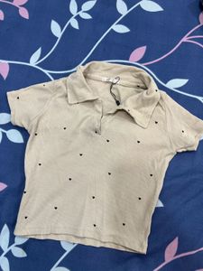 Cute Cropped Polo Top