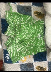 Tropical Print belted shorts