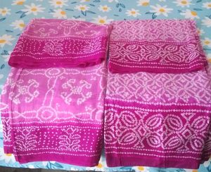5 BRAND NEW Bandhani silk saree set &amp; ready fall