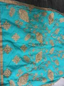 Elegant Blue &amp; Gold Kurta