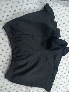 Shein Black Ruffle Shorts